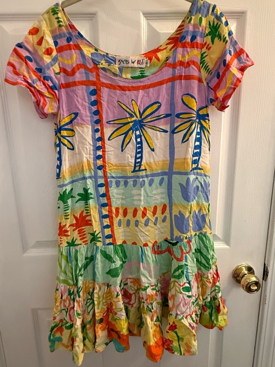 Jams World Dresses & Skirts - Jams World Multicolor Palm Print Short Dress